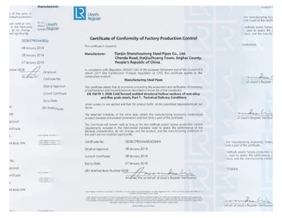 Certificate CE